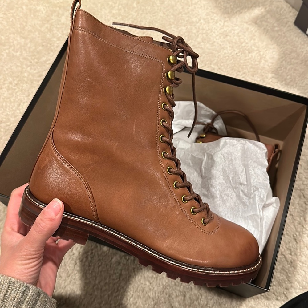Brand new J.Crew lace up boots!